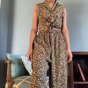 Vintage Floral Two Piece Set